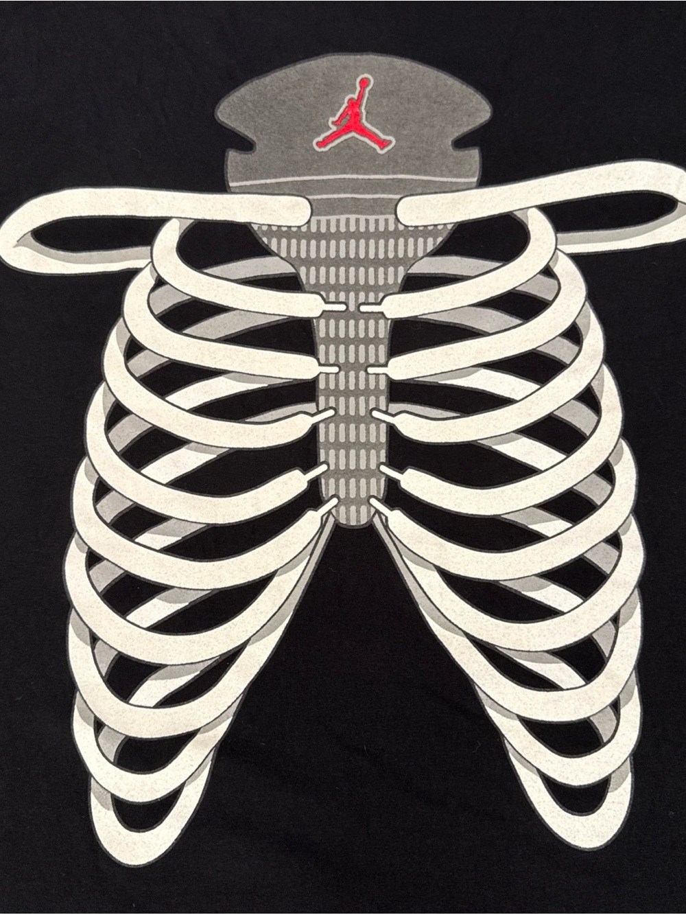 Jordan Retro 5 Anatomy Of Jordan Ribcage T-Shirt Size 2XL Black
